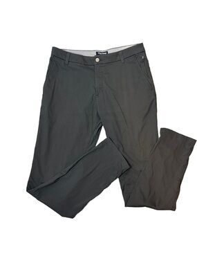 Birddogs Unlined Stretch Chino Pants Gray Charcoal 34x34 EUC Golf Tech No brief